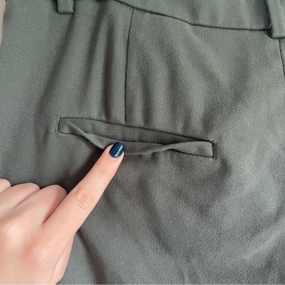 Sage Green Crop Ankle Work Pants - Picture 11 of 13